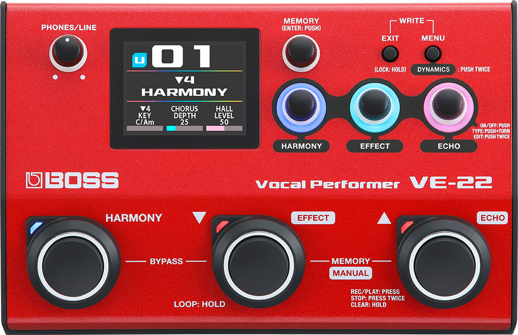 Boss Vocal Performer and Looper Pedal VE-22 - NJ Accessory/Buy Direct & Save