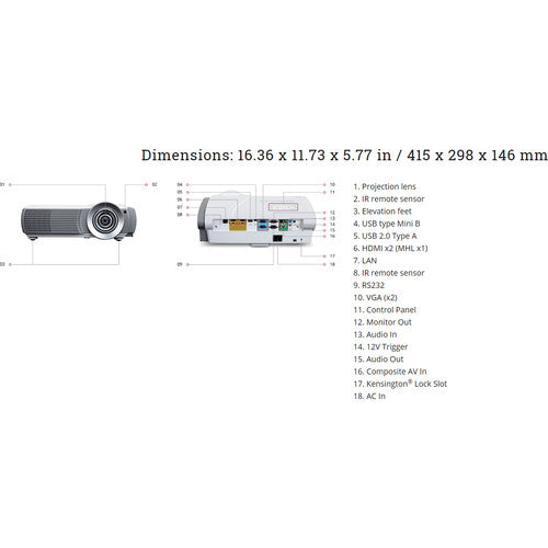 ViewSonic LS620X 3200-Lumen XGA Short Throw Laser DLP Projector - NJ Accessory/Buy Direct & Save