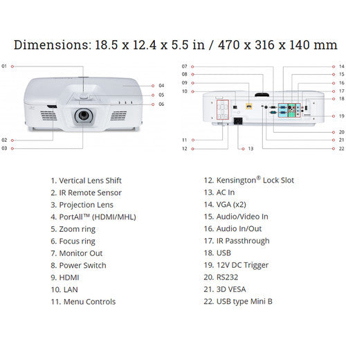 ViewSonic PG800W 5000-Lumen WXGA DLP Projector - NJ Accessory/Buy Direct & Save