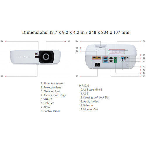 ViewSonic PA505W 3500-Lumen WXGA DLP Projector - NJ Accessory/Buy Direct & Save