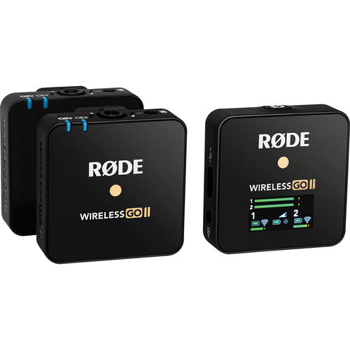 RODE Wireless GO II 2-Person Compact Digital Wireless Microphone System/Recorder (2.4 GHz, Black) - NJ Accessory/Buy Direct & Save