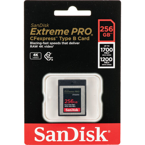 SanDisk 256GB Extreme PRO CFexpress Card Type B - NJ Accessory/Buy Direct & Save