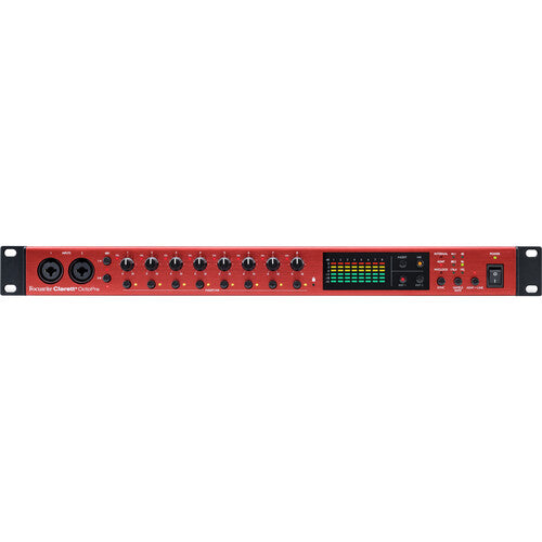 Focusrite Clarett+ OctoPre Eight-Channel Preamp with 24-Bit / 192 kHz Conversion and ADAT I/O - NJ Accessory/Buy Direct & Save