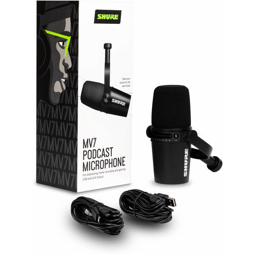 Shure MV7 Podcast Microphone (Black) - NJ Accessory/Buy Direct & Save