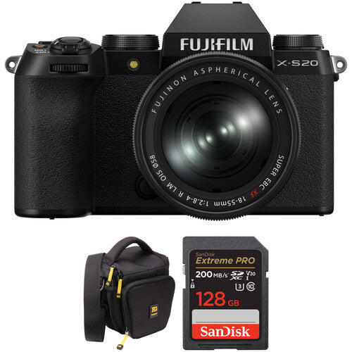 FUJIFILM X-S20 Mirrorless Camera with 18-55mm Lens and Accessories Kit (Black) - NJ Accessory/Buy Direct & Save