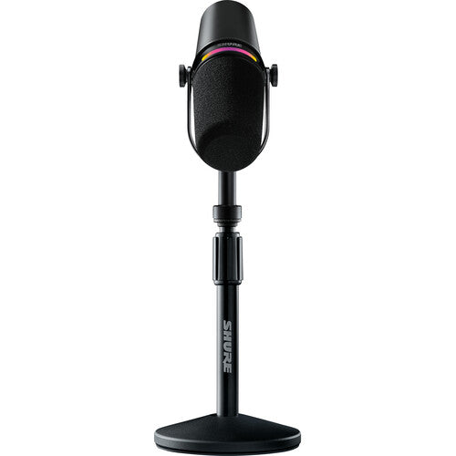 Shure MV7+-K Podcast XLR/USB Microphone Bundle with Gator Desktop Stand (Black) - NJ Accessory/Buy Direct & Save