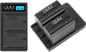 GVM NP-F970 6600mAh Batteries with Dual USB Charger and V-Mount Adapter, LCD Screen Display charge status of each battery, 2 Packs Portable Power for Camera Camcorder Broadcast Video Light - NJ Accessory/Buy Direct & Save