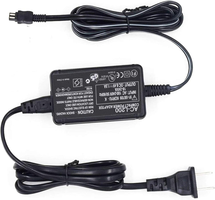 AC-L200 AC Power Adapter Charger for Sony Handycam DCR-SX40, DCR-SX41,DCR-SX44,DCR- SX45,DCR-SX60,DCR-SX63,DCR-SX65,SX83,SX85,DCR-SR42,DCR-SR45,DCR-SR46,DCR-SR47,DCR-SR68 - NJ Accessory/Buy Direct & Save