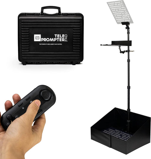 TELEPROMPTER Pad iPresent Pro Portable Presidential Prompter for iPad Tablet or Monitor - Includes Remote, Case and App - Stage Teleprompter for Presentations - Prompter for Live Speech - NJ Accessory/Buy Direct & Save