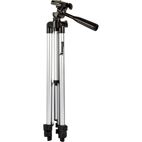 Ultimaxx UM-TR50 50" Aluminum Tripod with 3-Way Pan Head and Quick Release (Silver) - NJ Accessory/Buy Direct & Save