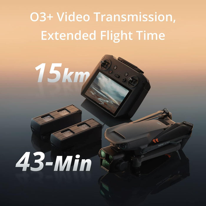 DJI Mavic 3 Pro Fly More Combo with DJI RC Pro (high-bright screen), 4/3 CMOS Hasselblad Camera, 3 Intelligent Flight Batteries, Charging Hub, FAA Remote ID Compliant, 4K Camera Drone for Adults - NJ Accessory/Buy Direct & Save