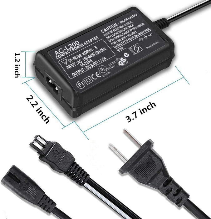 AC-L200 AC Power Adapter Charger for Sony Handycam DCR-SX40, DCR-SX41,DCR-SX44,DCR- SX45,DCR-SX60,DCR-SX63,DCR-SX65,SX83,SX85,DCR-SR42,DCR-SR45,DCR-SR46,DCR-SR47,DCR-SR68 - NJ Accessory/Buy Direct & Save