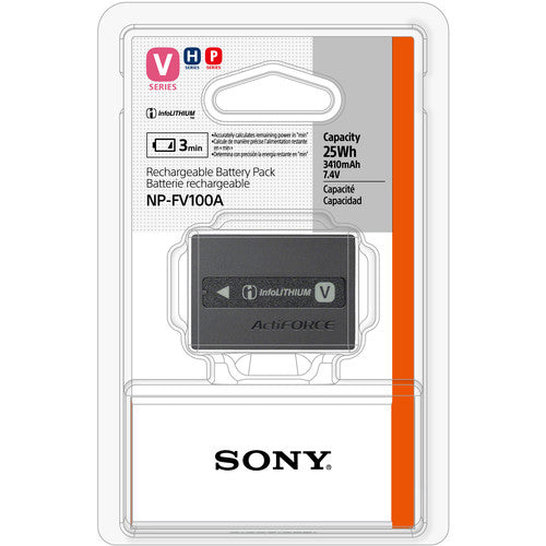 Sony NP-FV100A V-Series Rechargeable Battery Pack (3410mAh, 6.8-8.4V) - NJ Accessory/Buy Direct & Save