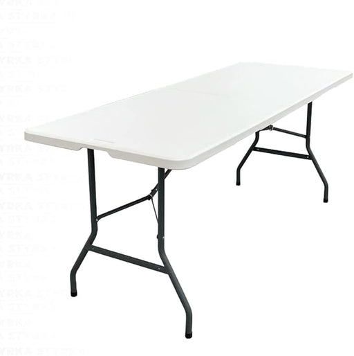 Portable Folding Plastic Table - White BA700-180 x 70 x 74 cm - Ideal for Parties, Portfolio Type, Service, Events - NJ Accessory/Buy Direct & Save