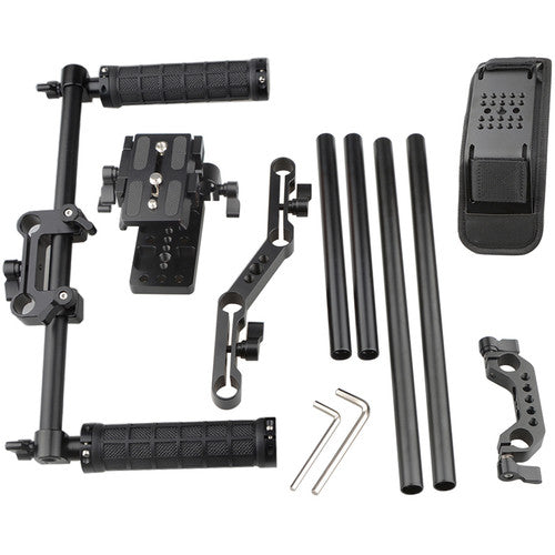 CAMVATE Shoulder Mount Rig with Manfrotto QR Plate & 15mm Rod System - NJ Accessory/Buy Direct & Save