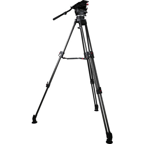 Cartoni Focus 22 Cine Fluid Head with 2-Stage Carbon Fiber Tripod, Mid-Level Spreader, Pan Bar & Bag Kit (100mm) - NJ Accessory/Buy Direct & Save