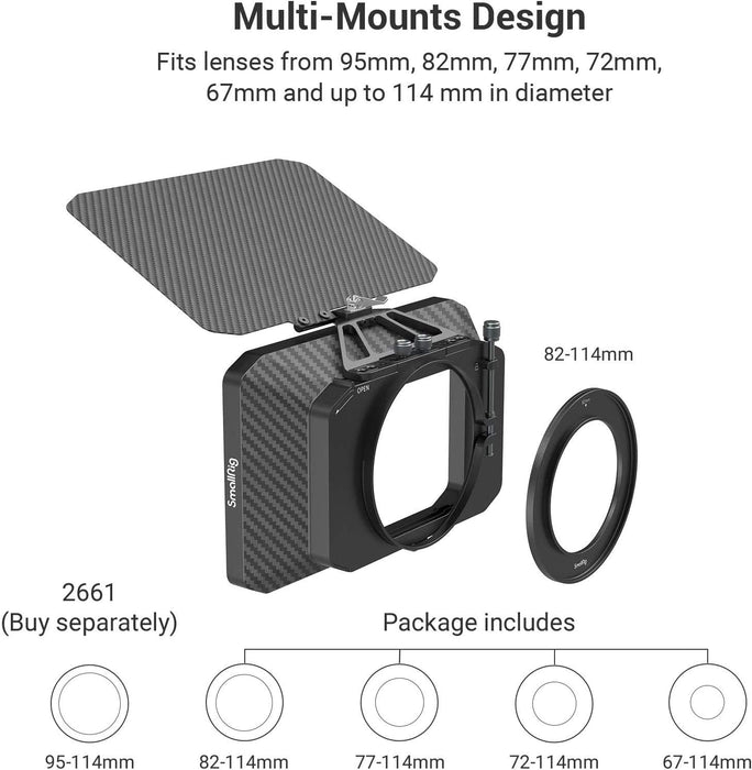 SMALLRIG Lightweight Matte Case for Mirrorless DSLR Cameras Compatible with 67mm, 72mm, 77mm, 82mm, 114mm, 2660 Lenses - NJ Accessory/Buy Direct & Save