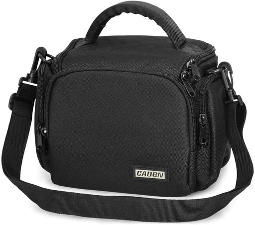 CADeN Compact Camera Shoulder Crossbody Bag Case Compatible for Nikon, Canon, Sony SLR/DSLR Mirrorless Cameras and Lenses Waterproof(1.0 S, Black) - NJ Accessory/Buy Direct & Save