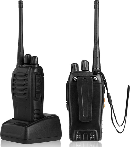 NJA Long Range Walkie Talkie for Adults with Earpiece, 16 Channel 2 Way Rechargeable Handheld Radio with Flashlight, Lithium-Ion Battery and Charger (6 Pack) - NJ Accessory/Buy Direct & Save