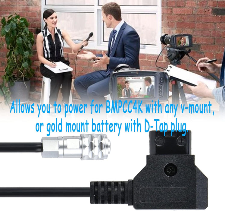 DTap Power Cable 2 Pin Female to P Tap, BMPCC to D Tap 4K Camera Cable Connector, for 4K, for Gold Mount V-Mount Battery, D-Tap to BMPCC 4K Power Cable(1m) - NJ Accessory/Buy Direct & Save