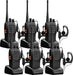 NJA Long Range Walkie Talkie for Adults with Earpiece, 16 Channel 2 Way Rechargeable Handheld Radio with Flashlight, Lithium-Ion Battery and Charger (6 Pack) - NJ Accessory/Buy Direct & Save