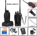 NJA Long Range Walkie Talkie for Adults with Earpiece, 16 Channel 2 Way Rechargeable Handheld Radio with Flashlight, Lithium-Ion Battery and Charger (6 Pack) - NJ Accessory/Buy Direct & Save