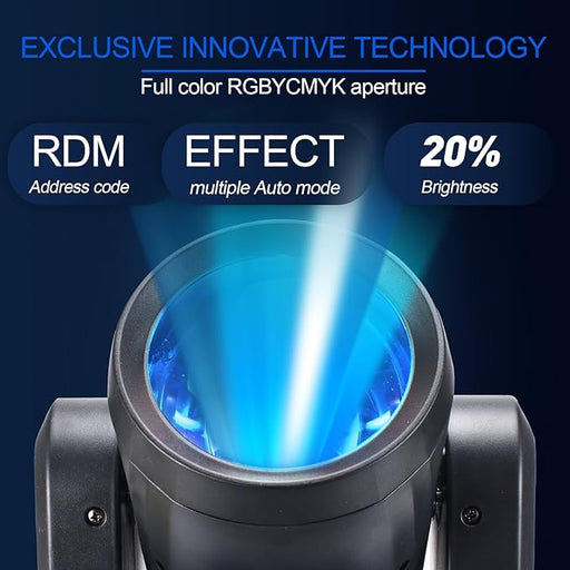 150W Moving Head DJ Lights LED Stage Lights 8 Colors 8 Gobos Spot Wash Beam 18 Facet Prism Infinite Rotation DMX 512 Sound Activated for Party - NJ Accessory/Buy Direct & Save