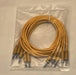 Luigi's Modular Supply Spaghetti Eurorack Patch Cables - Package of 5 Gold/Orange Cables, 36" (90 cm) - NJ Accessory/Buy Direct & Save