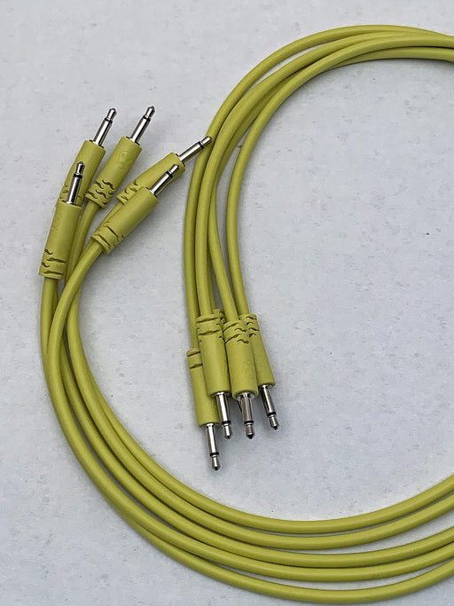 Luigis Modular Supply Spaghetti Eurorack Patch Cables - Package of 5 Yellow Cables, 6 (15 cm) - NJ Accessory/Buy Direct & Save