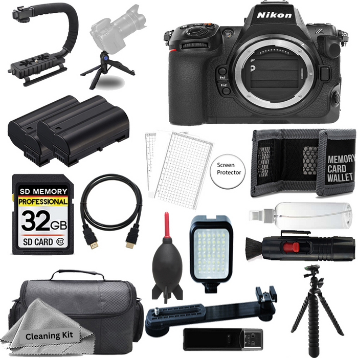 Nikon Z8 Mirrorless Camera (Body) 32GB + Extra Batt + LED Flash - Ultimate Kit - NJ Accessory/Buy Direct & Save