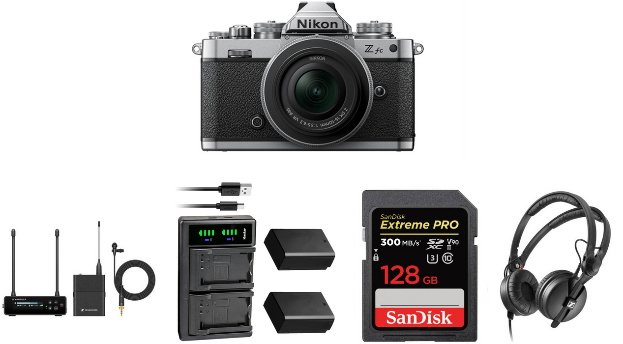 Nikon Zfc Mirrorless Camera with 16-50mm Lens And and Audio Recording Kit - NJ Accessory/Buy Direct & Save