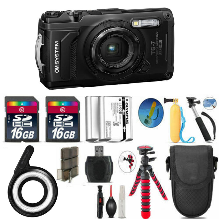 Olympus OM SYSTEM Tough TG-7 Digital Camera Professional Bundle - NJ Accessory/Buy Direct & Save