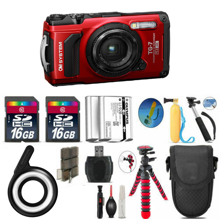 Olympus OM SYSTEM Tough TG-7 Digital Camera Professional Bundle - NJ Accessory/Buy Direct & Save