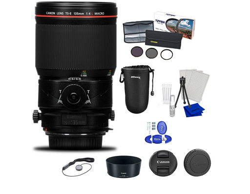 Canon TS-E 135mm f/4L Macro Tilt-Shift Lens+Filter Kit+More - NJ Accessory/Buy Direct & Save