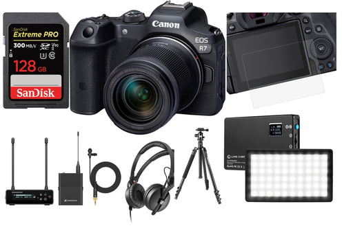 Canon EOS R7 Mirrorless Camera with 18-150mm Lens and Audio Recording Kit - NJ Accessory/Buy Direct & Save