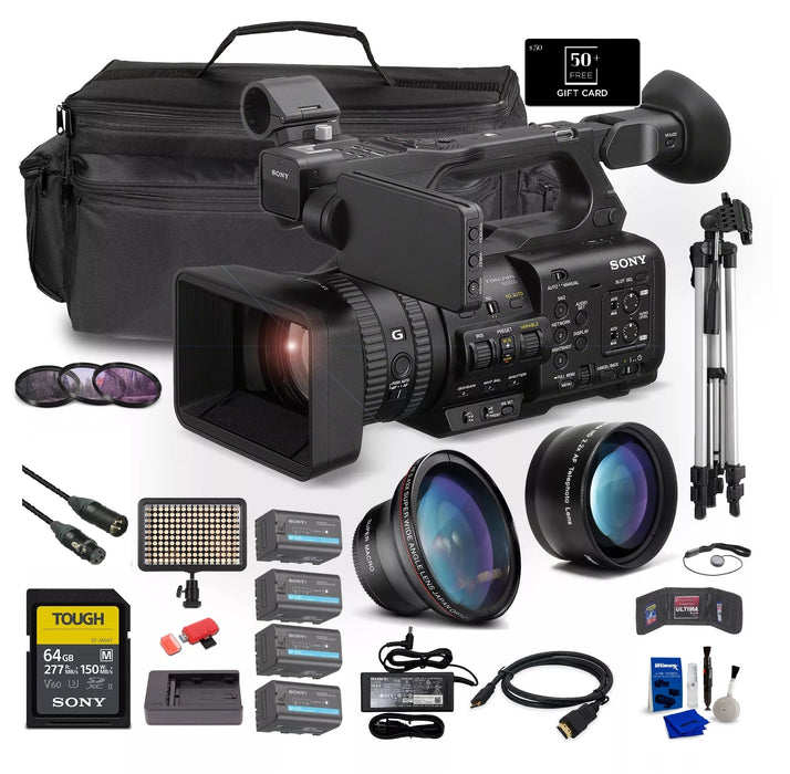 Sony HXR-NX800 4K HDR 1" Sensor NXCAM Camcorder (HXR-NX800) + 3 x BP-U35 Battery + BuyDirect & Save Gift Card - $50.00 + 1 x 64GB SF-M Tough Series Memory Card + Neutrik XLR Male to XLR Female Microphone Cable (25',) + More