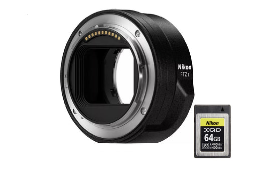 Nikon FTZ II Lens Mount Adapter for Z-Lens Bundle + 64GB SD Card - NJ Accessory/Buy Direct & Save