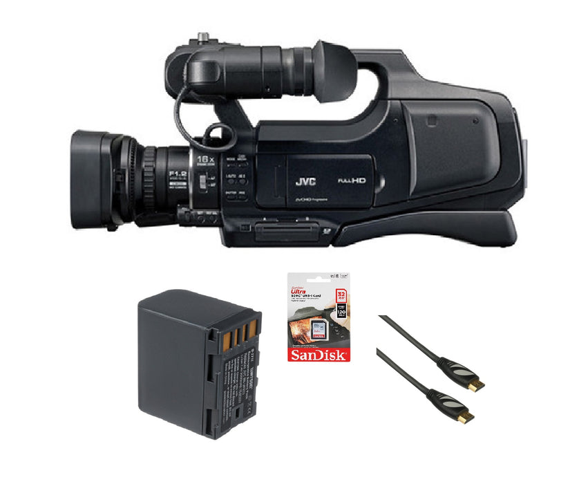 JVC GY-HM70 HD Camcorder Bundle with BN-VF823 Lithium-Ion Battery Pack (7.4V, 2250mAh) + Memory Card + More - NJ Accessory/Buy Direct & Save