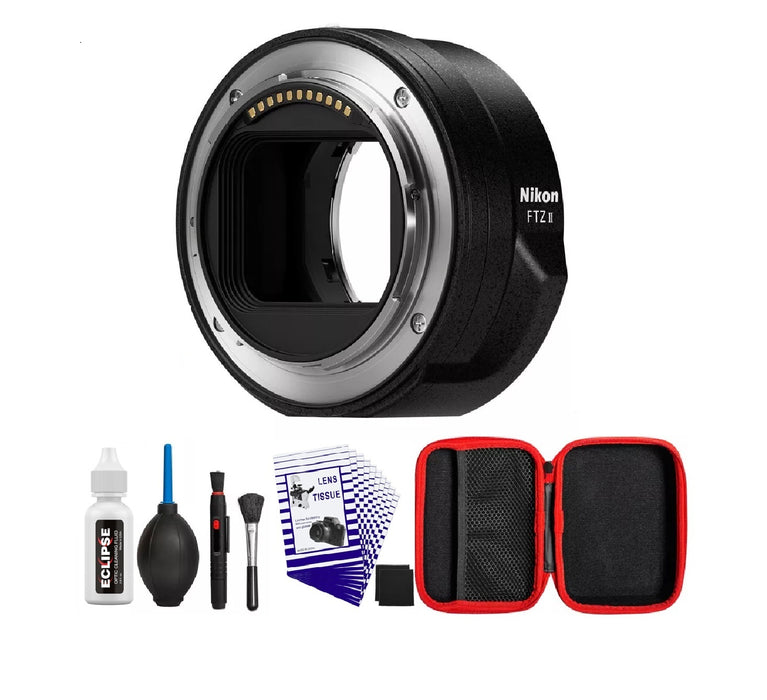 Nikon 4264 FTZ II Lens Mount Adapter for Z-Mount Mirrorless Bundle with All-in-One Cleaning Kit W/ Case, 500 Pieces Lens Cleaning Paper Tissue + More - NJ Accessory/Buy Direct & Save