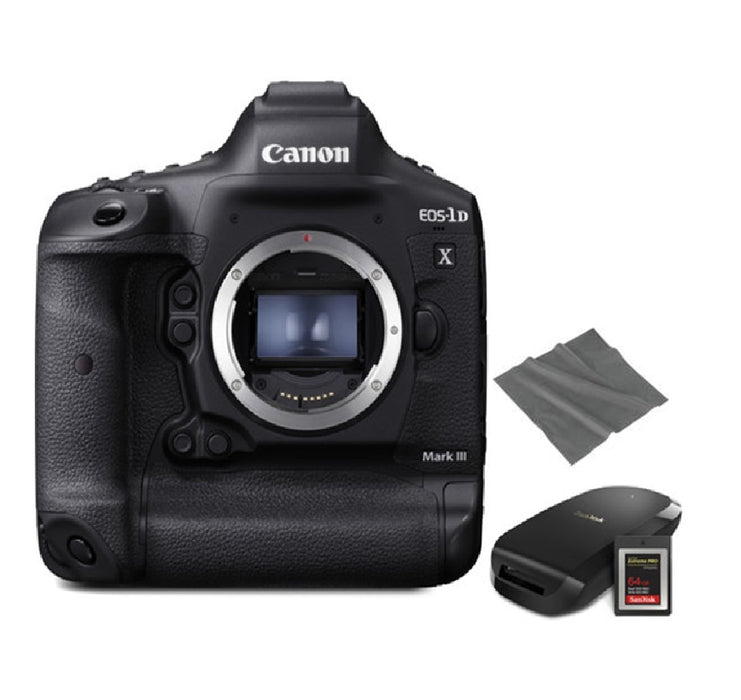 Canon EOS-1D X Mark III DSLR Camera with CFexpress Card and Reader Bundle