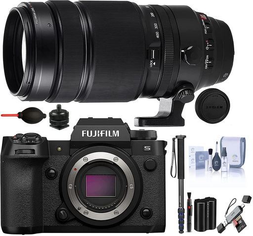 Fujifilm X-H2S Mirrorless Camera with Fujifilm XF100-400MM f/4.5-5.6 R LM OIS WR Lens, Optics Cleaning Kit. Monopod + latest Accessory & add-on Bundle - NJ Accessory/Buy Direct & Save