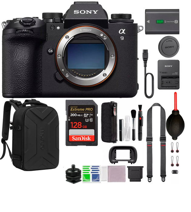 Sony Alpha a9 III Mirrorless Camera with SanDisk + Backpack - Extreme PRO 128GB Accessories Plus Bundle - NJ Accessory/Buy Direct & Save