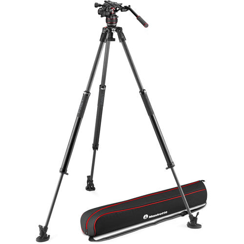 Manfrotto Nitrotech 612 Fluid Head with 635 FAST Single Leg Carbon Fiber Tripod - NJ Accessory/Buy Direct & Save