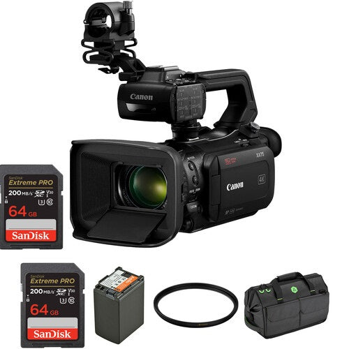 Canon XA75 UHD 4K Camcorder Kit with BP-828 Battery, 2 64GB Cards, UV Filter & Bag - NJ Accessory/Buy Direct & Save