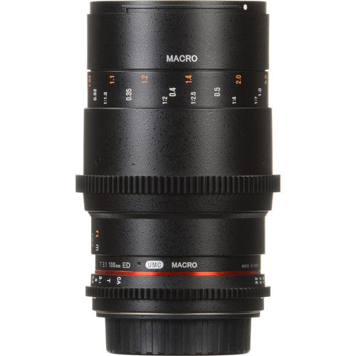 Rokinon 100mm T3.1 Macro Cine DS Lens for Canon EF Mount - NJ Accessory/Buy Direct & Save