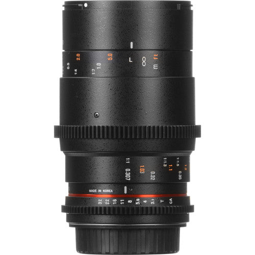 Rokinon 100mm T3.1 Macro Cine DS Lens for Canon EF Mount - NJ Accessory/Buy Direct & Save