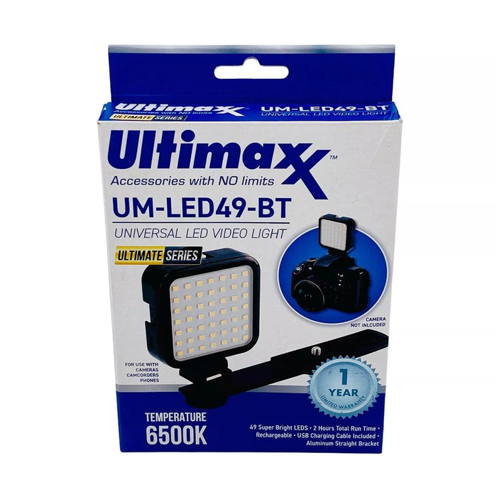 Ultimaxx Mini 49 LED Video Light - USB / Built-In Rechargeable Li-ion Battery - NJ Accessory/Buy Direct & Save