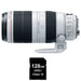 Canon EF 100-400mm f/4.5-5.6L IS II USM Lens w/ 128GB Memory Card