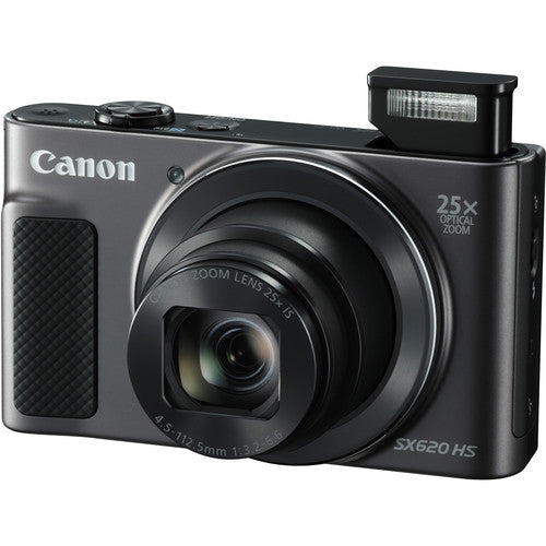 Canon PowerShot SX620 HS 20.2MP Digital Camera Black w/ 32GB Card Accessory Bundle