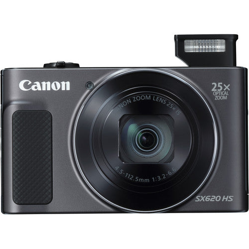 Canon PowerShot SX620 HS 20.2MP Digital Camera Black w/ 32GB Card Accessory Bundle